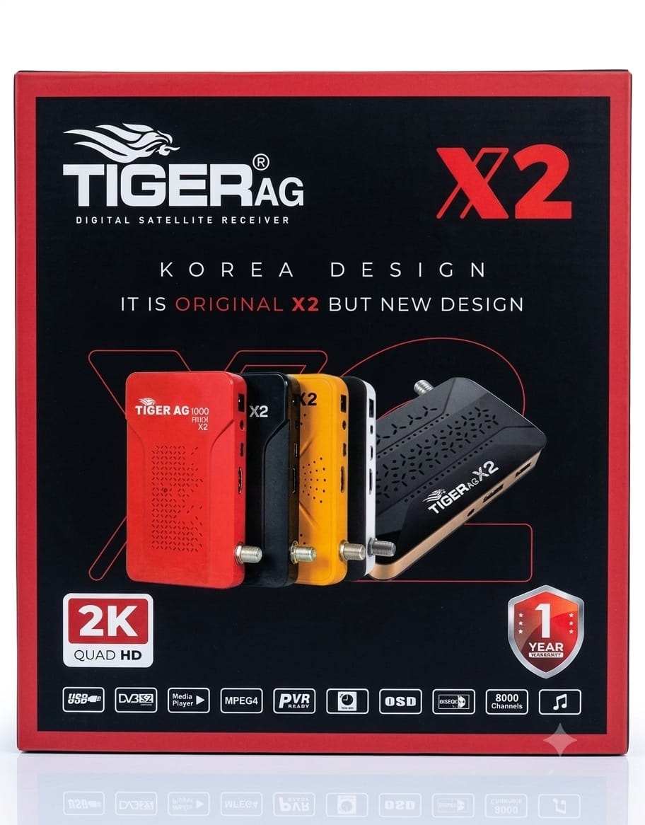 جهاز الاستقبال الرقمي للأقمار الصناعية Tiger AG X2
