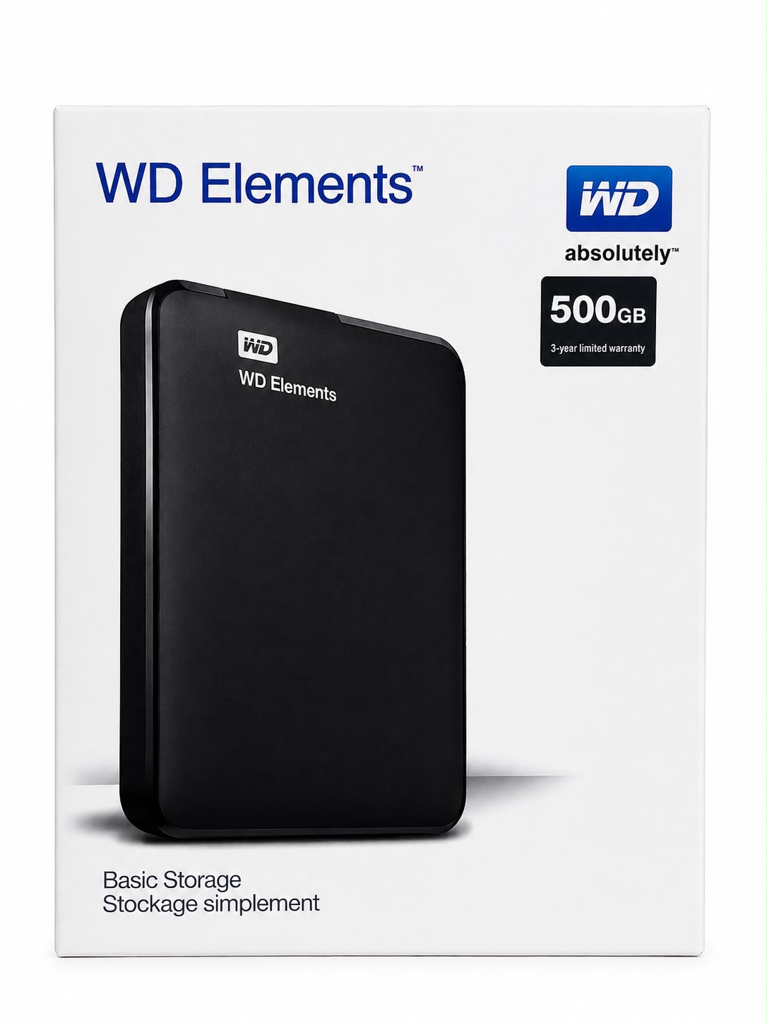 قرص صلب خارجي محمول من ويسترن ديجيتال (Western Digital WD Elements Portable Hard Drive)