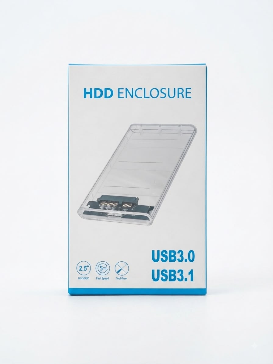 علبة أو حافظة خارجية (راكة) للأقراص الصلبة 2.5 بوصة (2.5 Inch HDD/SSD Enclosure)